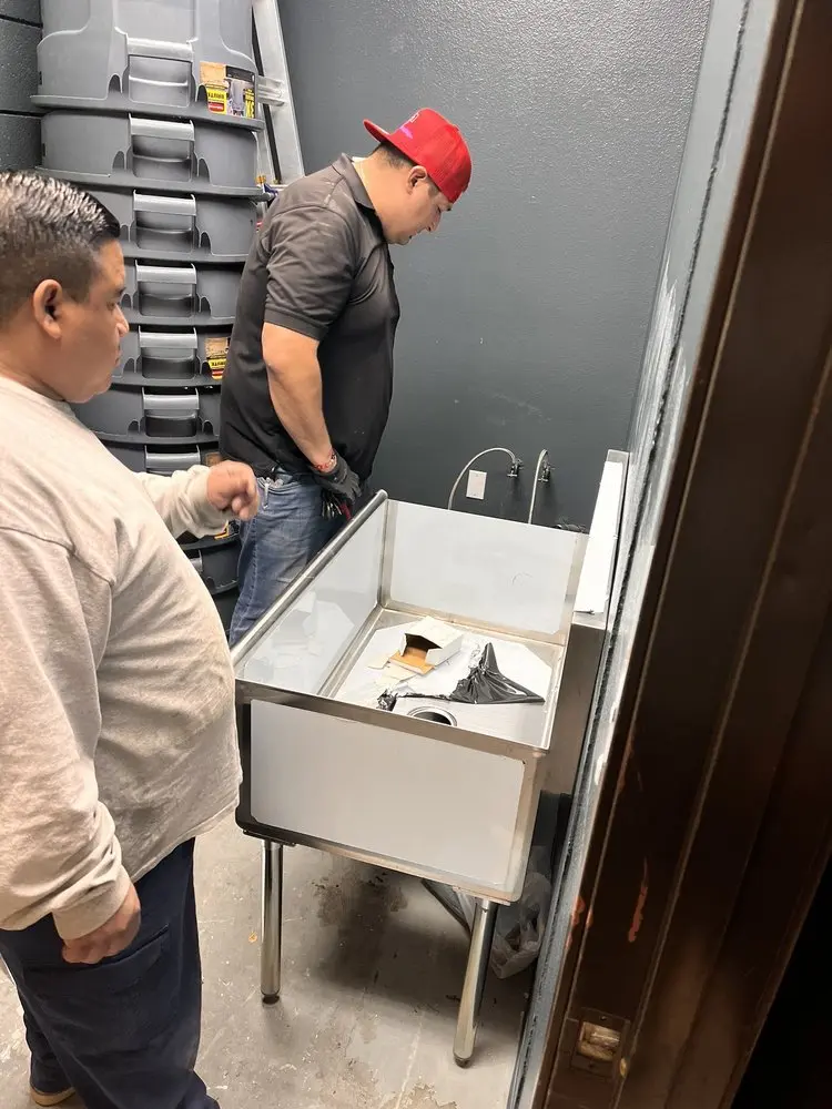 Commercial plumbing and sink installation in Petersburg